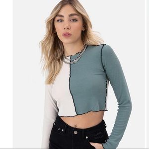 Split Color block Tee